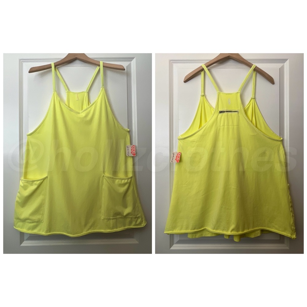 Free People Hot Shot Mini Dress Sour Citrus L - Picture 3 of 12